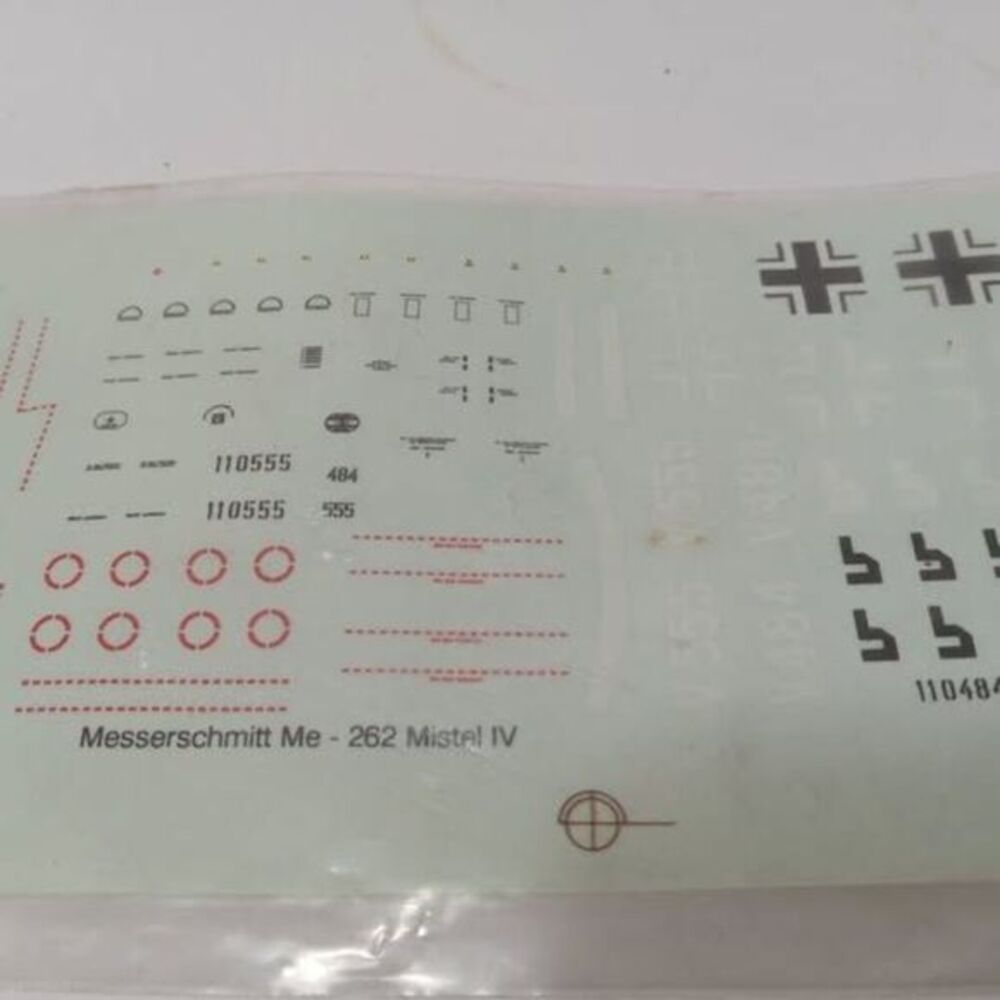 1/72 KPM Messerschmitt Me-262 Mistel IV Decals and Parts